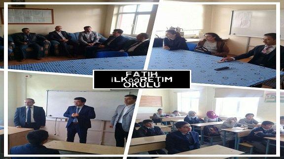İlçe Milli Eğitim Müdürümüz Okul Gezileri Kapsamında Fatih İlköğretim Okulunu Ziyaret Ettiler.
